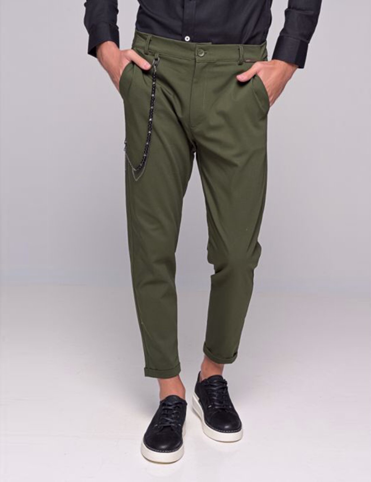 Ben Tailor Ανδρικό χακί υφασμάτινο παντελόνι Kowalski 0398Q φωτογραφία